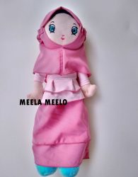 Boneka Muslimah Rimpel New Edition in Pink Combi